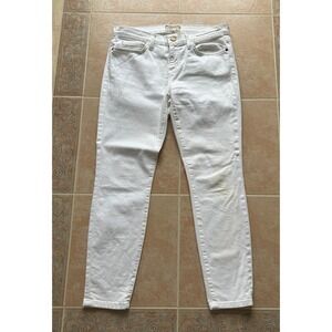 CURRENT / ELLIOTT The‎ Stiletto Sugar  White Denim Jeans Ankle Skinny Size 29